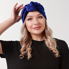 Solid Velvet Turban Cap Head Wrap Elastic Hijab Bonnet Chemo Hats