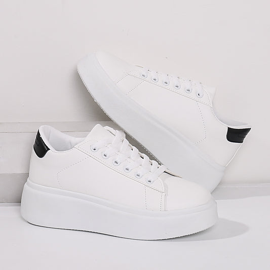 Women's Low Top Thick Bottom Sneakers Skateboard Shoes