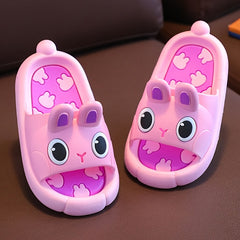 Girls Cartoon Rabbit Slippers Soft Sole Easter Bunny Comfortable Home Shoes