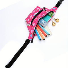Girls Cartoon Waist Bag Adjustable Strap Fanny Bag for Sports Casual Travel