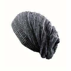 Striped Knitted Elastic Beanie Soft Loose Skull Cap Head Scarf Turban Chemo Hats