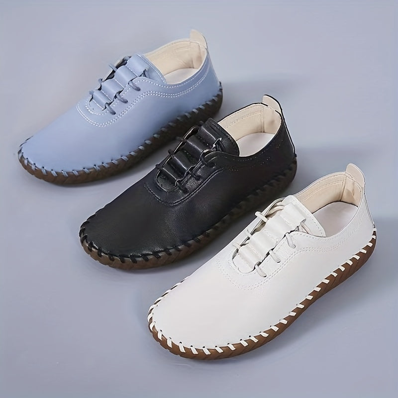 Soft Sole Lace Up Loafers Women's Casual Walking Shoes