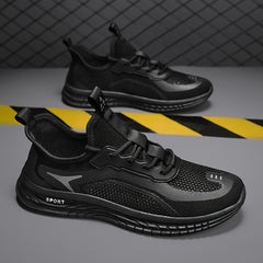 Men's Slip on Sneakers Odor Resistant Athletic Shoes with Shoelaces