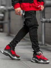 Men's Stretch Denim Cargo Jeans Casual Street Style Pants