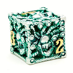 7 Eyes Strange Dice Sense Punk Style Halloween Metal Hollow Polyhedral Dice