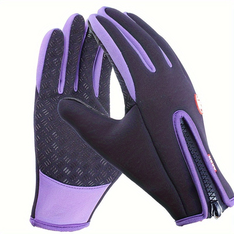 Windproof Waterproof Touch Screen Mittens For Winter Outdoor Activities