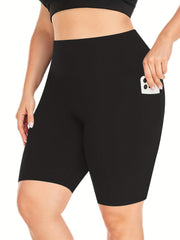 3-Pack Women's Plus Size Sporty Shorts Set High Rise Biker Shorts