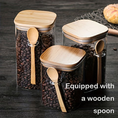 Glass Jars With Airtight Lids Food Storage Containers Bamboo Lids