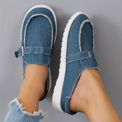 Women's Denim Mule Sneakers Slip On Casual Shoes