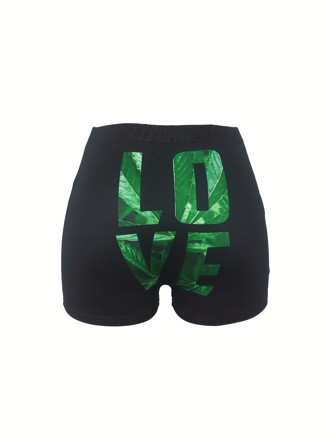 LOVE Print Skinny Shorts Casual Shorts Spring & Summer Women's Clothing