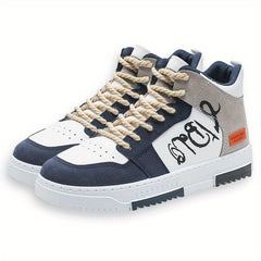 Men's High Top Lace Up Sneakers for Outdoor Walking