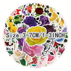 50pcs Retro Rose Enchantress Bouquet Graffiti Stickers DIY Decoration