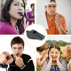 2pcs Plastic Whistles with Lanyard for Sports Coaching and Emergencies