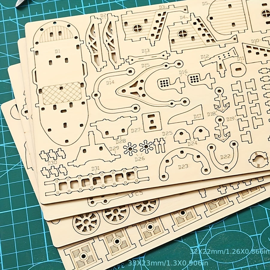 Wooden Airship Model Kit for Adults - Brain Teaser Craft Puzzle