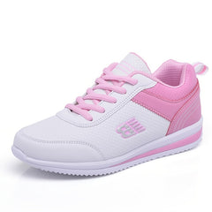 Pink Lightweight Women's Running Shoes Lace Up Sneakers