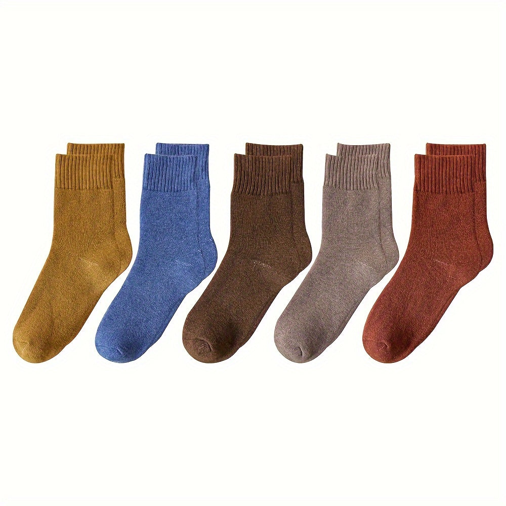 5 Pairs Thick Knit Socks for Women