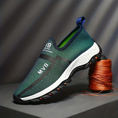 Men's Lightweight Slip On Casual Sneakers Soft Sole Sock Shoes