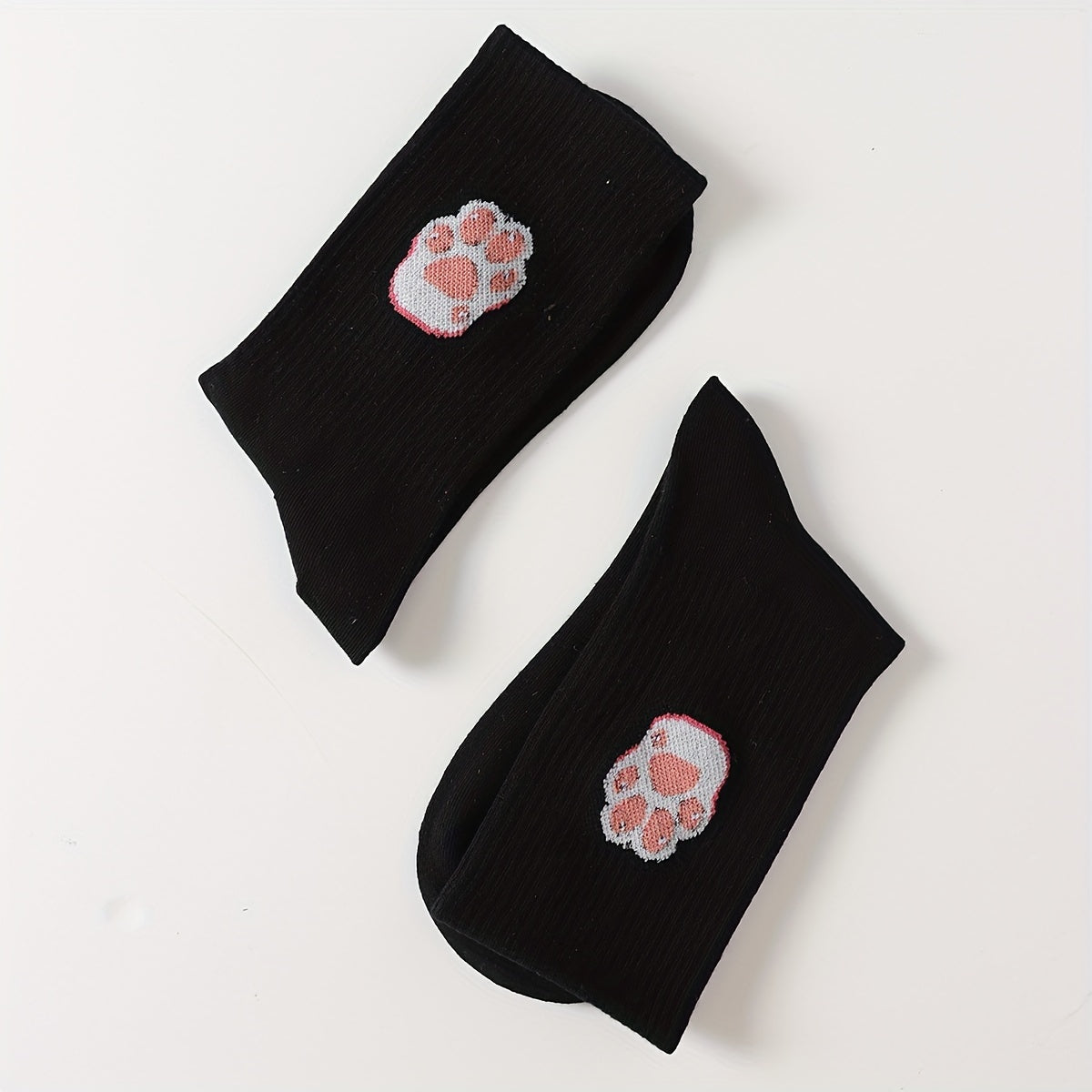 Cartoon Cat Claw Print Socks Women's Stockings