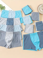 10pcs Boys Boxer Briefs Elastic Waist Comfortable Breathable Kids Clothes
