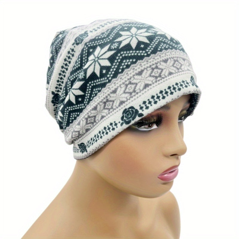 Boho Print Beanie Turban Chemo Hats For Women