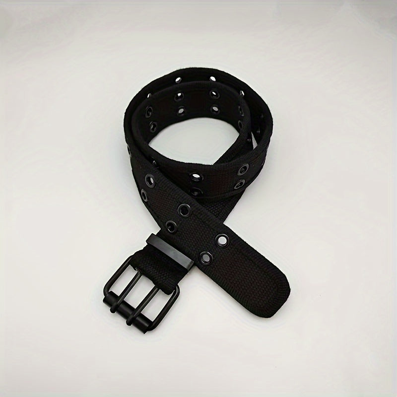 Men's Casual Pants Belt with Hollow Pin Buckle