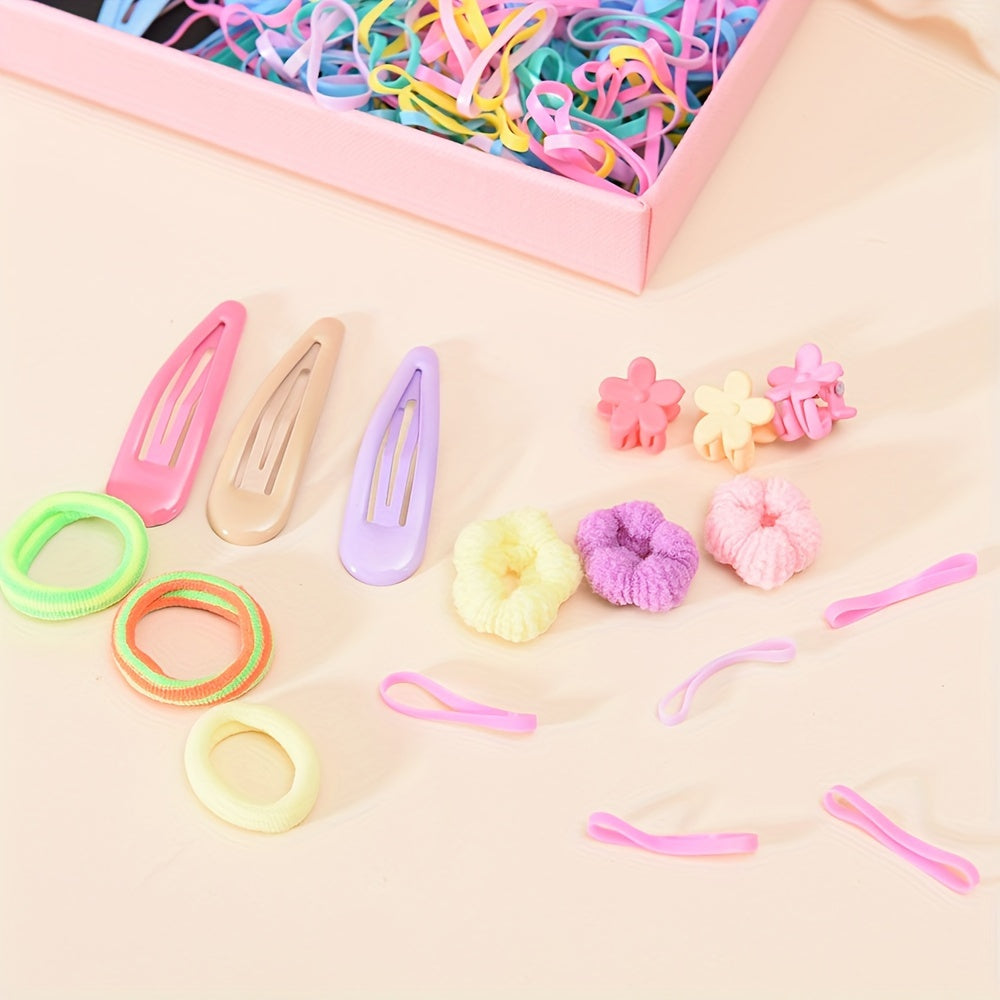 1140pcs Flower Hair Accessories Set for Women & Girls