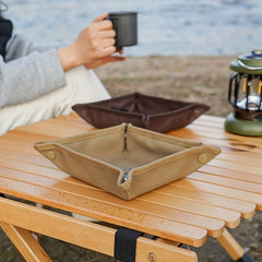 Outdoor Camping Storage Tray Portable Folding Square Storage Box