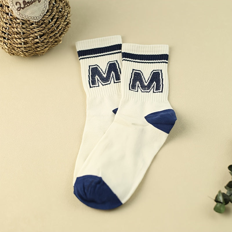 Comfy Letter Print Women's Sports Socks
