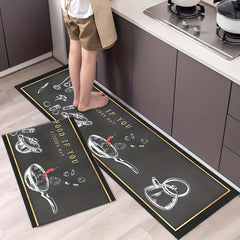 2pcs Kitchenware Non Slip Kitchen Rugs Stain Resistant Long Strip Floor