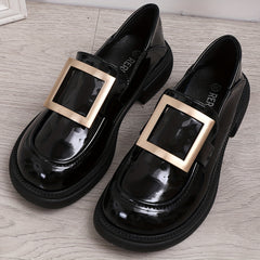 Glitter Loafers Slip On Patent Leather Casual Shoes
