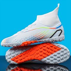 Men's High Top Turf Football Boots Outdoor Anti-skid TF Soccer Cleats