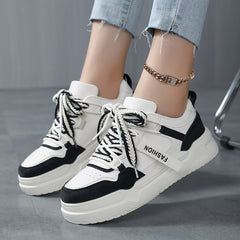 Women's Chunky Sneakers Faux Leather Non Slip Shoes for Outdoor Sports