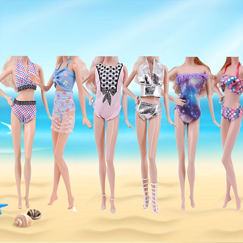 8PCS Pack Doll Clothes Bikini Beach Swimwear Set for 11 8in Dolls
