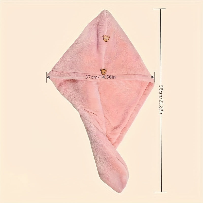 Double Layers Hair Drying Towel Water Absorbent Quick Drying Hair Drying Towel
