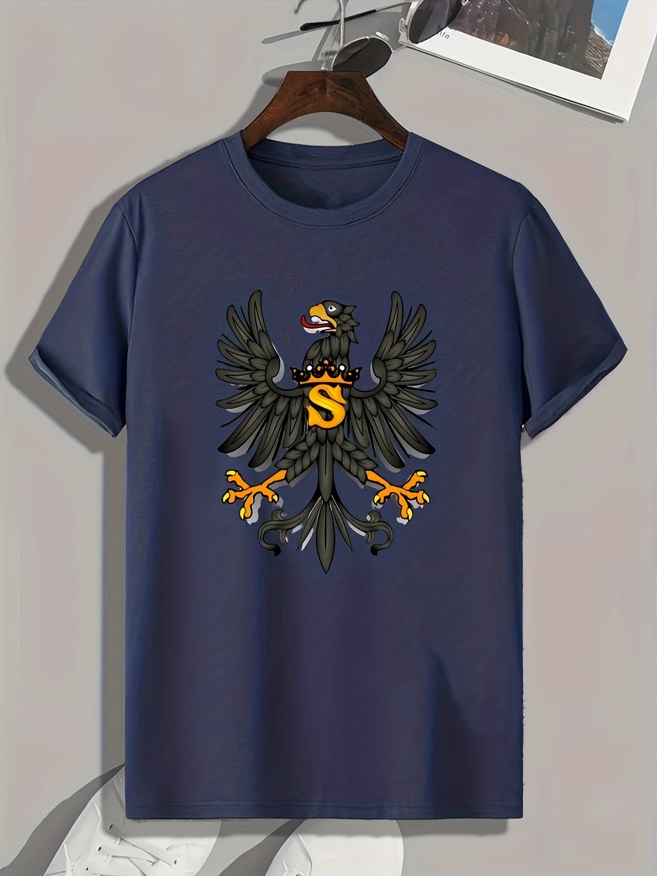 Eagle Symbol Pattern Print Men's Sports T-shirt Graphic Tee