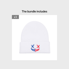 Slouchy Knitted Clown Pattern Embroidered Hat