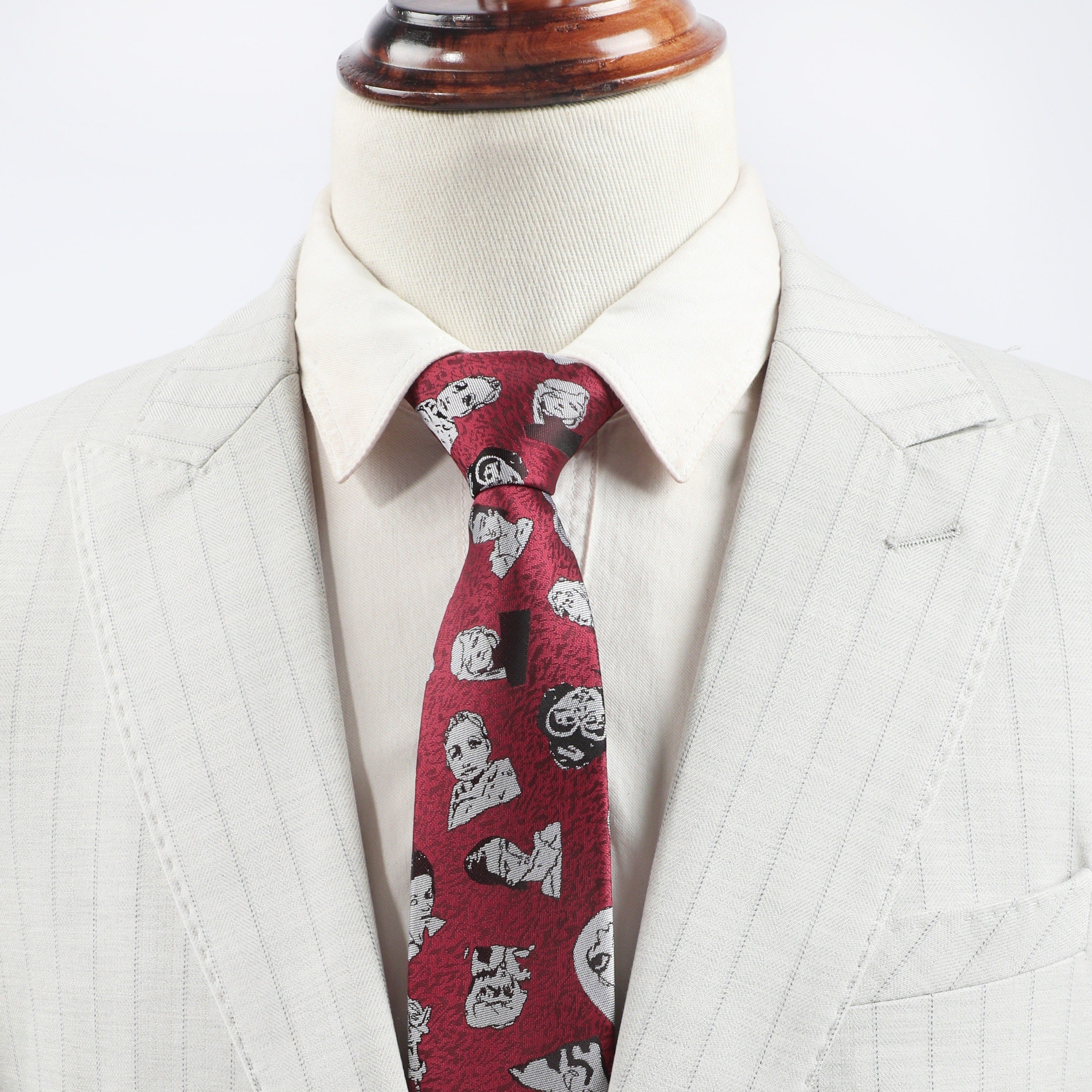 Men's Retro Formal Wear Character Pattern Tie