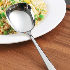 Long Handle Stainless Steel Soup Spoon for Dining and Serving