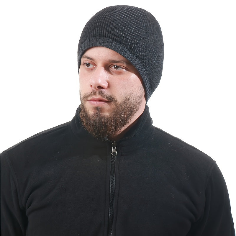 Men's Knitted Hat Outdoor Warm Beanie Hat