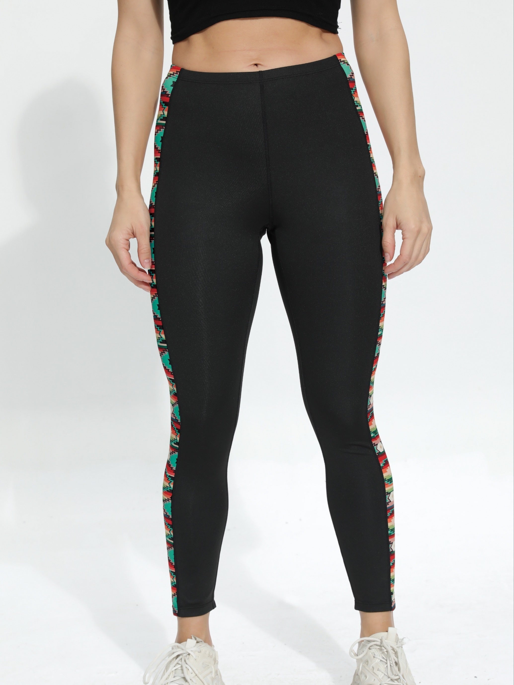 Geometric Print Yoga Pants High Stretch Slim Fit Legging