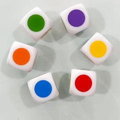 6 Sided Colorful Dot Dice 16mm Acrylic Dice Set for Family Party Game