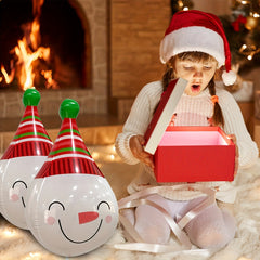 Christmas Snowman 4D Hat Balloon Smile Holiday Party Decoration Supplies