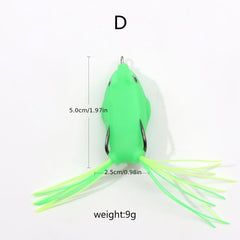 Artificial Large Frog Fishing Lure Crank Bait Hooks Bass Tackle