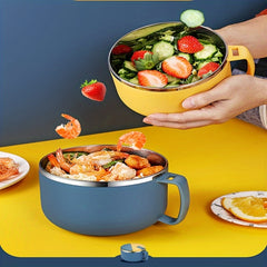 1300ml Portable Bowl With Handle for Camping Picnic
