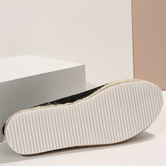 Women's Solid Flat Loafers Slip On Low Round Toe Non slip