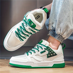 Men's Mesh Lace up Skate Shoes Casual Anti skid Sneakers
