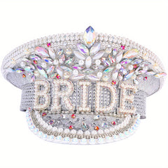 Glitter Rhinestone Bride Hat for Bachelorette Party