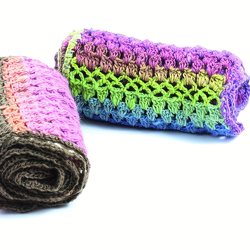 6pcs Rainbow Wool Yarn Graded Multicolor Soft Yarn For Crochet Knitting