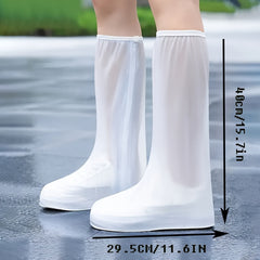 Waterproof Calf High Rain Shoe Cover Non-slip Reusable Thickened