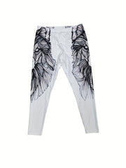 Women's Tribal Wolf Print High Rise Leggings